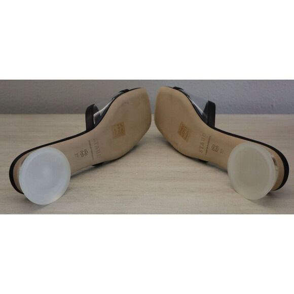 Staud 404-1251 Women's Sz 37 / US 7 Black/Clear Simone Clear Mule Sandals - Picture 16 of 16